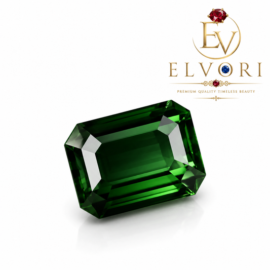 Natural Unheated Green Tourmaline 3.36 ct Emerald Cut | Loose Gemstone